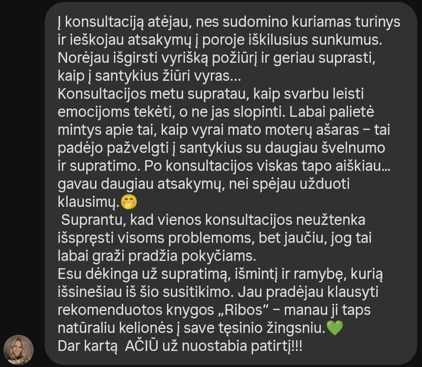 Konsultacijos Klientė